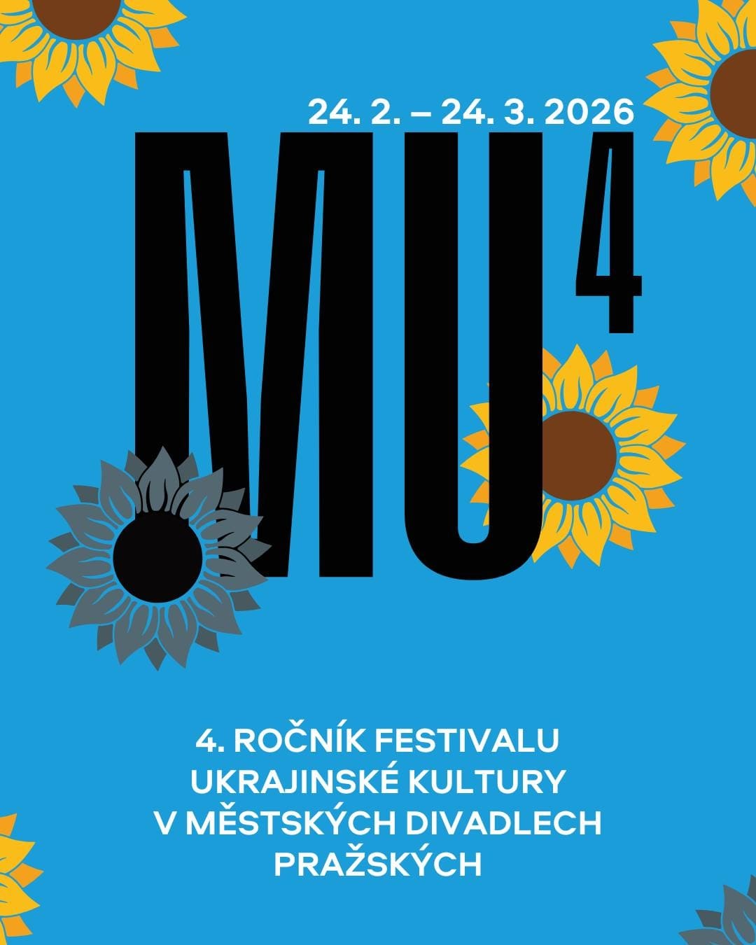 Vizuál pro Instagram Městských divadel pražských k festivalu Měsíc Ukrajiny