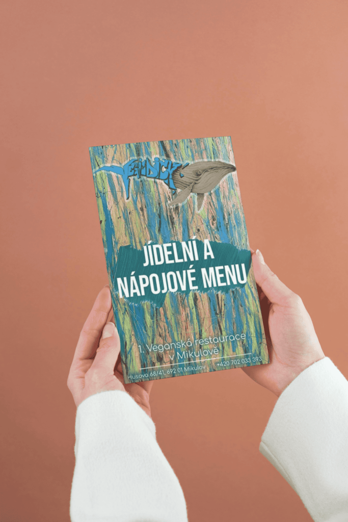 Grafický návrh jídelního lístku - přední strana