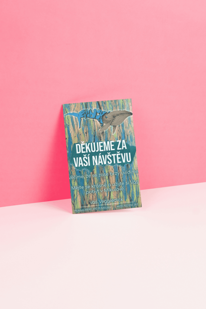 Grafický návrh jídelního lístku - zadní strana